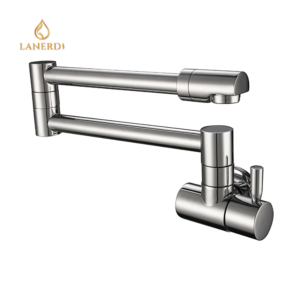 Sanitary Ware Wall Mounted Brass Sink Kitchen Faucet Pot Filler Water Tap