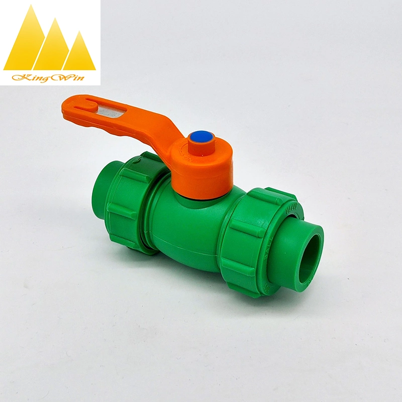 All Kinds of Factoty Supply PPR Pipe Fitting Green Color Double Union Ball Valve for Home