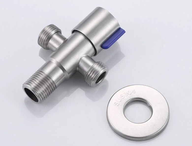 304 Stainless Steel Angle Valve with Two Outlets, Triangle Valve with Double Outlets