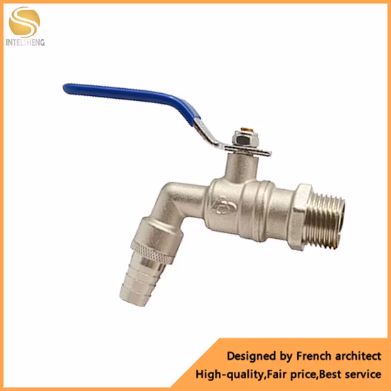 Grifo de agua de grifo de latón niquelado de 1/2"-1" para lavadora