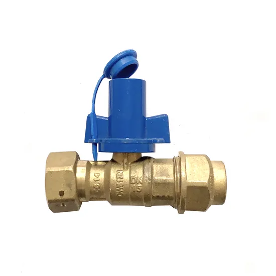 Cw617n válvula de bola de contador de agua bloqueable de latón