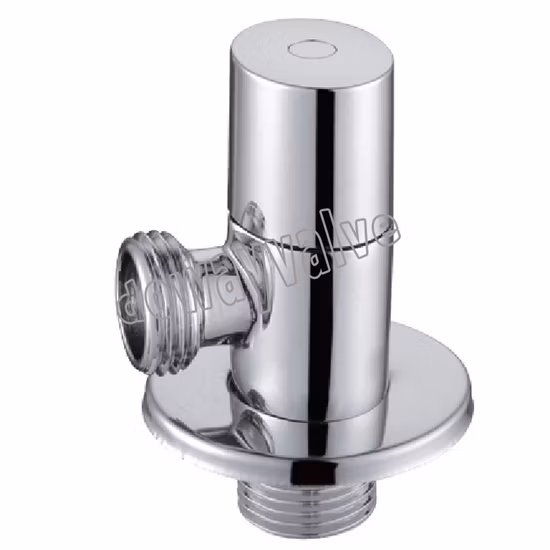 Válvula de ángulo de cerámica chapada en latón antiguo con brida