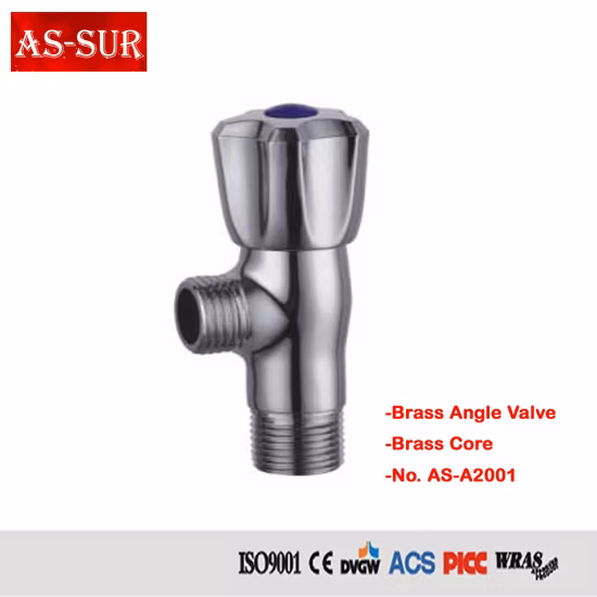 Válvula de ángulo de latón bronce antiguo de montaje en pared cuadrada de 1/4 de vuelta de disco de cerámica A1310