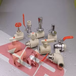 Válvula de tubería de agua de fábrica Montaje 1/2 Sello de 4 pulgadas Unión doble Válvula de globo de bola de polipropileno Ángulo Válvula de plástico de plomería PPR Válvula de bola PP-R con CE