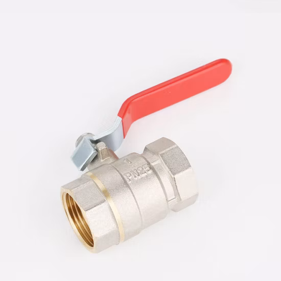 Válvula de bola de latón hembra niquelada