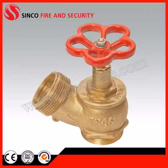 Válvula de ángulo de boca de incendios para interiores tipo Rusia